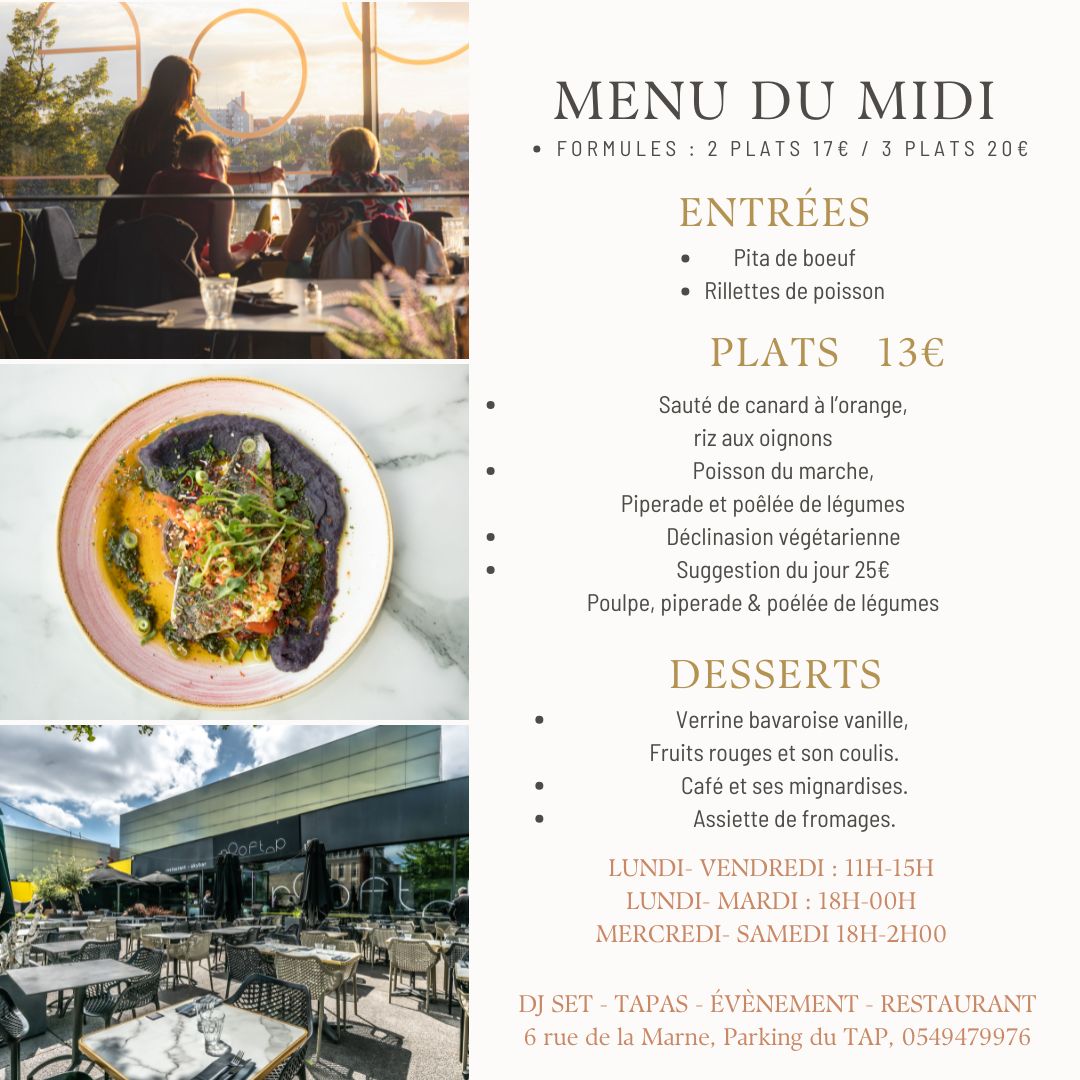 horaires le rooftop poitiers